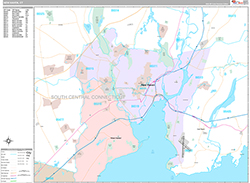 New Haven Wall Map Premium Style 2026